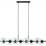Rory VIII 115cm transparent&amp;black glass sphere pendant lamp Emibig