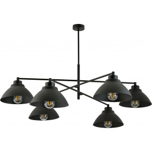 Lampa sufitowa 6 punktowa loft Maveric czarna Emibig