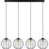 Gino IV 110cm black&amp;gold wire balls pendant lamp Emibig