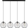 Gino IV 110cm black&amp;gold wire balls pendant lamp Emibig