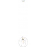 Gino I 18cm white&amp;gold wire ball pendant lamp Emibig