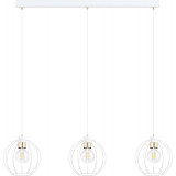 Gino III 80cm white&amp;gold wire balls pendant lamp Emibig