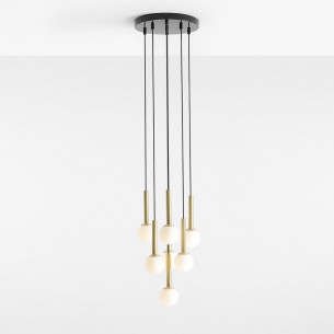 Riu VII 30cm black&amp;brass balls pendant lamp Aldex