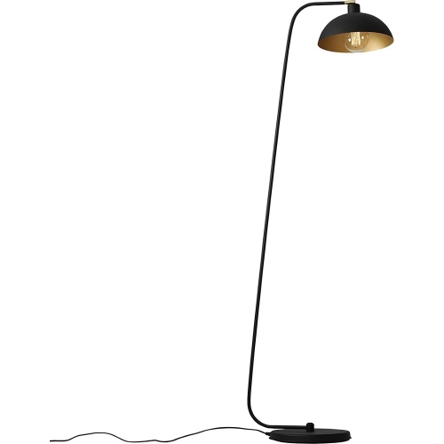Stylowa Lampa podłogowa loft Espace czarna Aldex do salonu i sypialni