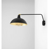 Espace black loft wall lamp with arm Aldex