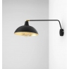 Espace black loft wall lamp with arm Aldex