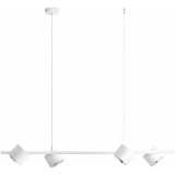 Lampa wisząca podłużna 4 punktowa Bot 121cm biała Aldex