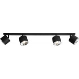 Bot 2x2 black 4-spot ceiling spotlight Aldex