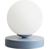 Ball Colours S dusty blue&amp;white glass ball table lamp Aldex