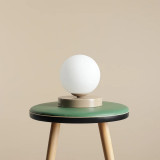 Ball Colours S beige&amp;white glass table lamp Aldex
