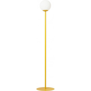 Pinne Colours 20cm mustard glass globe floor lamp Aldex 2