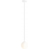 Lampa sufitowa szklana kula Pinne Long 14cm biała Aldex