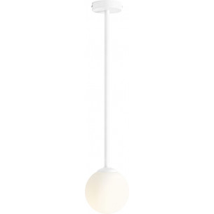 Lampa sufitowa szklana kula Pinne Medium 14cm biała Aldex