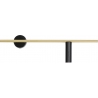 Kinkiet podłużny Trevo I prawy 60cm czarno-mosiężny Aldex