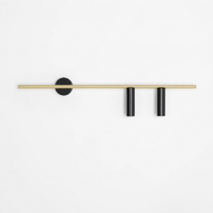 Trevo II right 80cm black&amp;brass long wall lamp Aldex