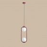 Riva red wine 18.5cm white&amp;red pendant lamp with 2 glass spheres Aldex