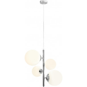 Bloom 46cm white&amp;chrome 4 glass globes pendant lamp Aldex 2