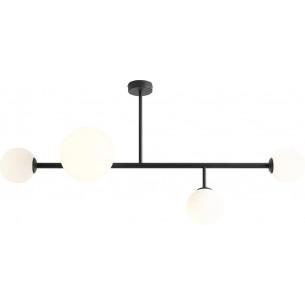 Dione 117cm white&amp;black glass globes ceiling lamp Aldex