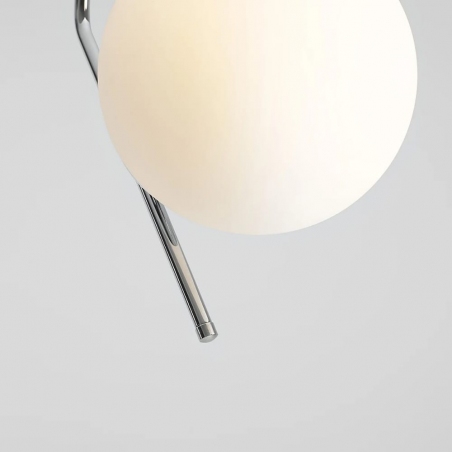 Lampa sufitowa szklana kula Gallia 64cm biało-chromowana Aldex