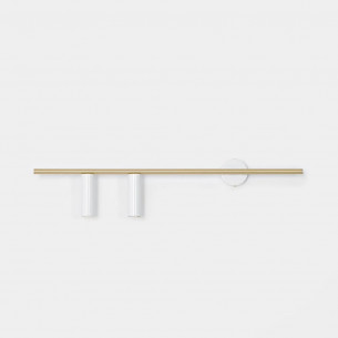 Trevo II left 80cm white&amp;brass wall lamp Aldex