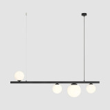 Garda black IV 131cm white&amp;black long glass ball lamp Aldex