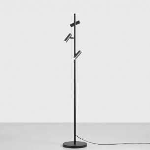 Trevo III black floor lamp with spotlights Aldex