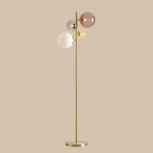 Bloom multicolour glass globes floor lamp Aldex