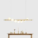Wave VII 168cm brass&amp;white glamour glass spheres lamp Aldex