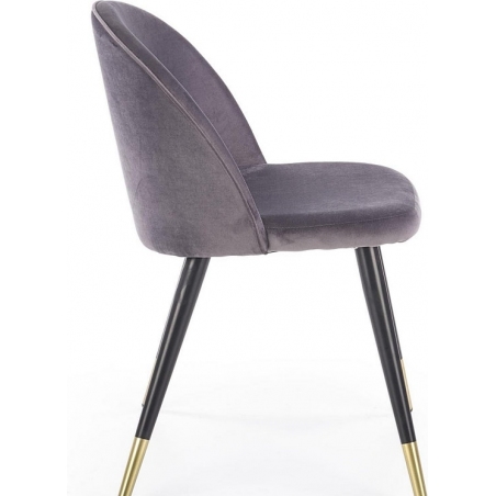 Designerskie Krzesło tapicerowane K315 Ciemny popiel Halmar do jadalni, salonu i kuchni.