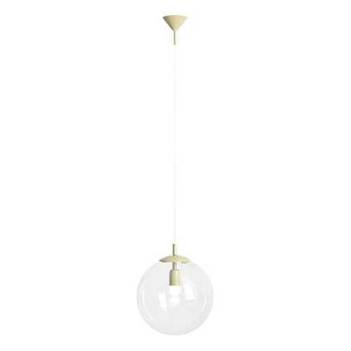 Lampa wisząca szklana kula Globe 30cm przeźroczysty/pistachio Aldex