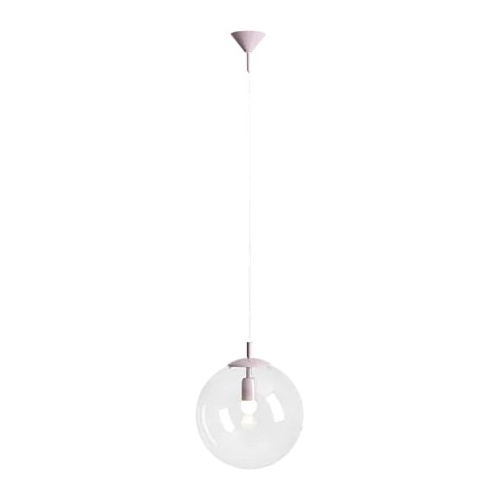 Lampa wisząca szklana kula Globe 30cm przeźroczysty/lilac Aldex