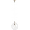 Lampa wisząca szklana kula Globe 30cm przeźroczysty/beige Aldex