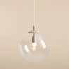 Lampa wisząca szklana kula Globe 30cm przeźroczysty/beige Aldex