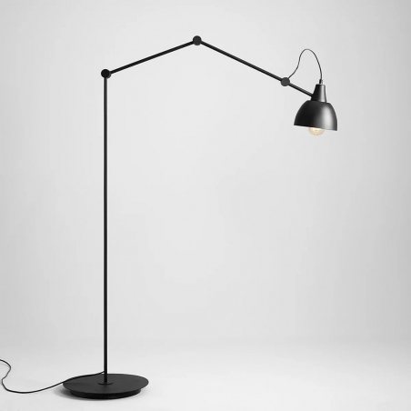 Stylowa Lampa podłogowa industrialna Aida czarna Aldex do salonu i sypialni