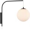 Dione white&amp;black glass globe wall lamp Markslojd