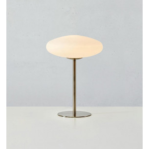 Locus white&amp;steel glass table lamp Markslojd 2
