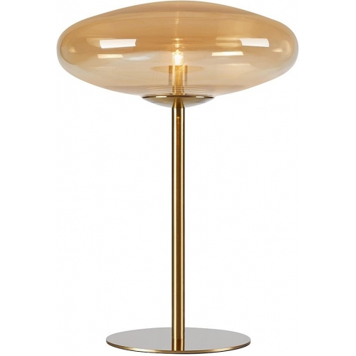 Lampa stołowa szklana Locus bursztynowy/mosiądz Markslojd