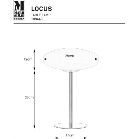 Lampa stołowa szklana Locus bursztynowy/mosiądz Markslojd
