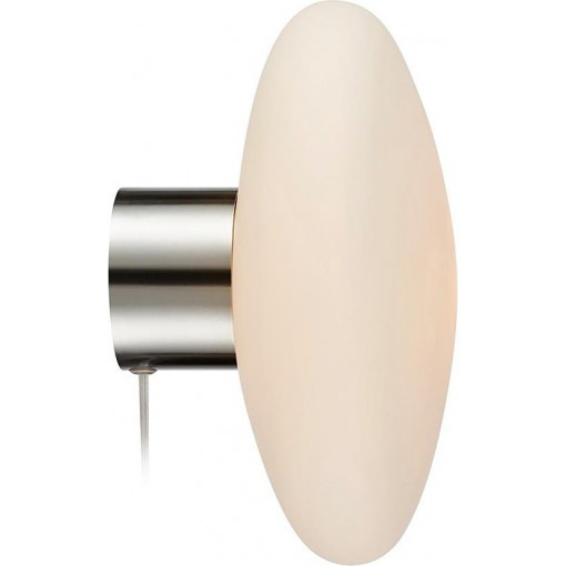 Locus white&amp;steel glass wall lamp with plug Markslojd