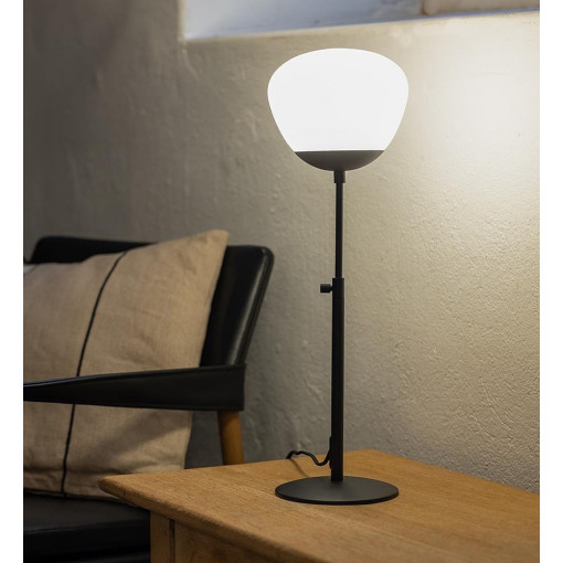 Lampa stołowa szklana Rise Small biały/czarny Markslojd