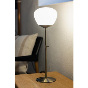 Rise small white&amp;antique glass table lamp Markslojd