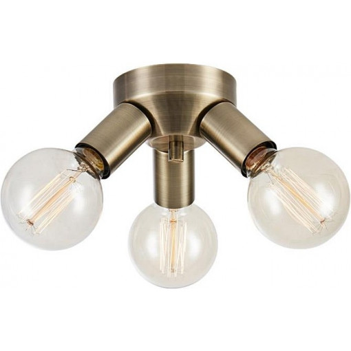 Mazzo antique brass vintage 3-light ceiling lamp Markslojd