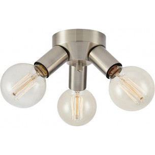 Mazzo satin nickel 3-light vintage ceiling lamp Markslojd