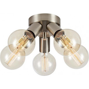 Mazzo satin nickel 5-light vintage ceiling lamp Markslojd