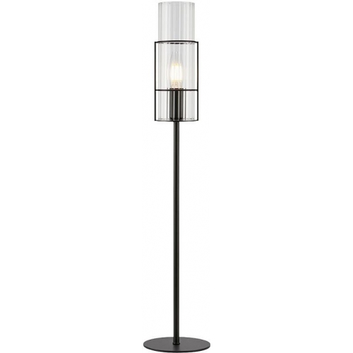 Lampa stołowa szklana tuba Tubo 65cm czarny/przeźroczysty Markslojd