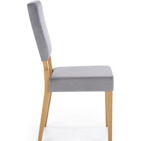 Sorbus grey&amp;oak upholstered wooden chair Halmar