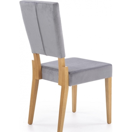 Designerskie Krzesło drewniane tapicerowane Sorbus Szary/Dąb Halmar do jadalni, salonu i kuchni.