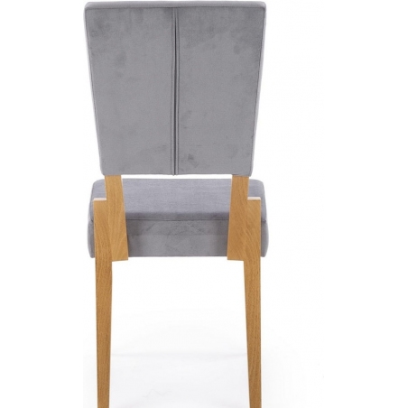 Designerskie Krzesło drewniane tapicerowane Sorbus Szary/Dąb Halmar do jadalni, salonu i kuchni.