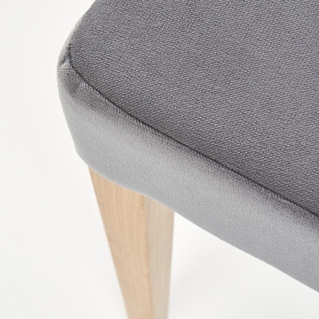 Sorbus grey&amp;oak upholstered wooden chair Halmar