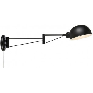 Portland black industrial wall lamp with plug Markslojd